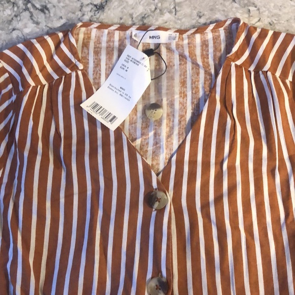 NWT Mango Belted striped shirt dress - Picture 5 of 7